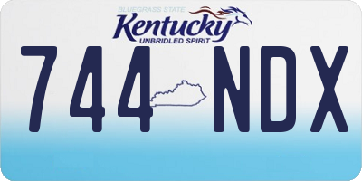 KY license plate 744NDX