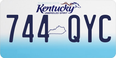 KY license plate 744QYC