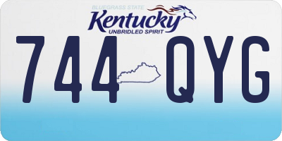 KY license plate 744QYG