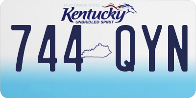KY license plate 744QYN
