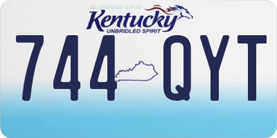 KY license plate 744QYT