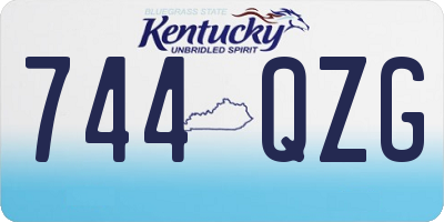 KY license plate 744QZG