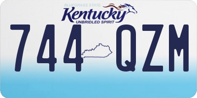 KY license plate 744QZM