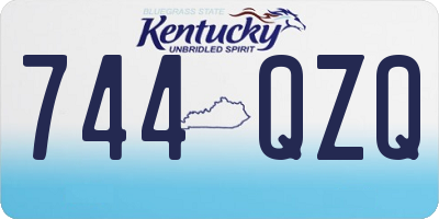 KY license plate 744QZQ