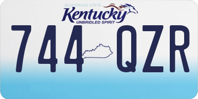 KY license plate 744QZR