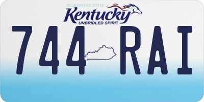 KY license plate 744RAI