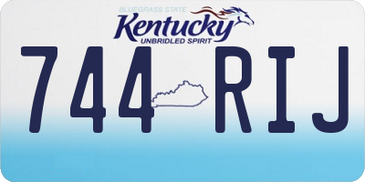 KY license plate 744RIJ