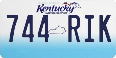 KY license plate 744RIK