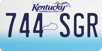 KY license plate 744SGR
