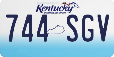KY license plate 744SGV