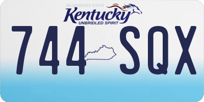KY license plate 744SQX