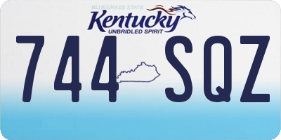 KY license plate 744SQZ