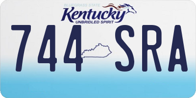 KY license plate 744SRA