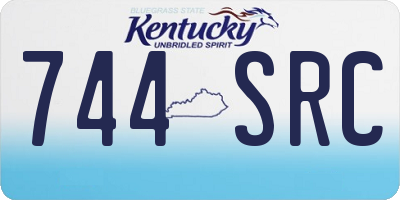 KY license plate 744SRC