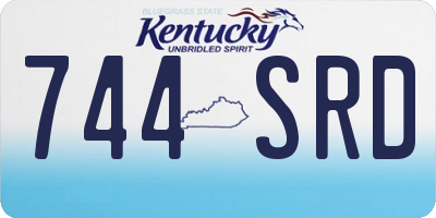 KY license plate 744SRD