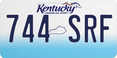 KY license plate 744SRF