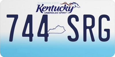 KY license plate 744SRG