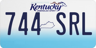 KY license plate 744SRL
