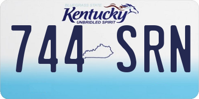 KY license plate 744SRN