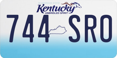 KY license plate 744SRO