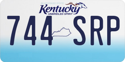 KY license plate 744SRP