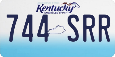 KY license plate 744SRR