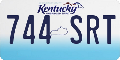 KY license plate 744SRT