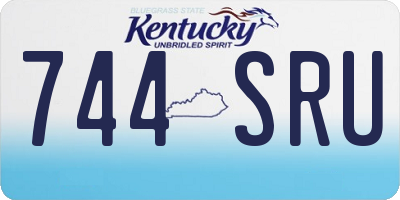 KY license plate 744SRU