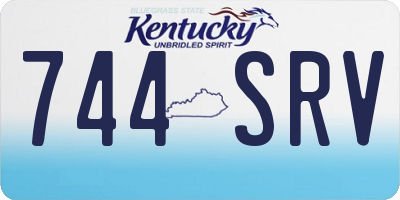 KY license plate 744SRV