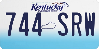 KY license plate 744SRW