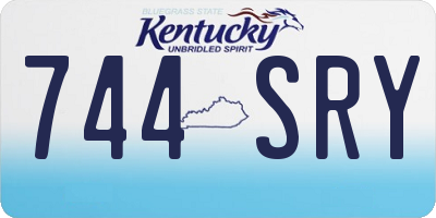 KY license plate 744SRY