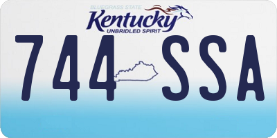 KY license plate 744SSA