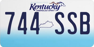 KY license plate 744SSB