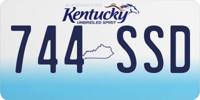 KY license plate 744SSD