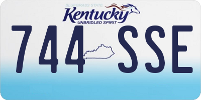 KY license plate 744SSE