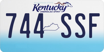 KY license plate 744SSF
