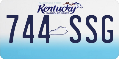 KY license plate 744SSG