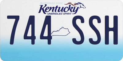 KY license plate 744SSH