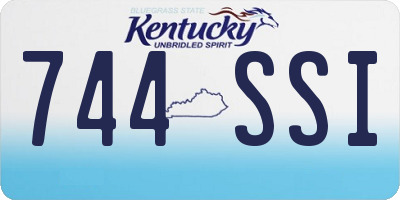 KY license plate 744SSI