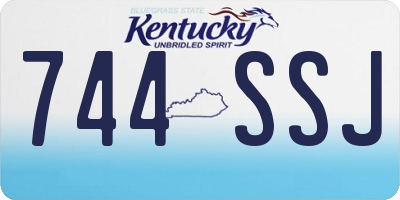 KY license plate 744SSJ