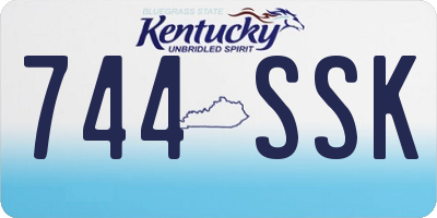 KY license plate 744SSK