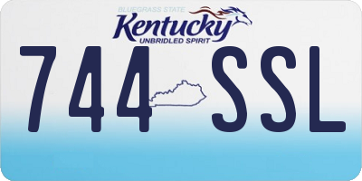 KY license plate 744SSL