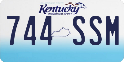 KY license plate 744SSM