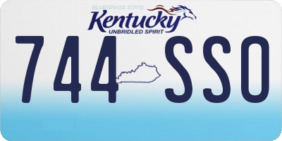 KY license plate 744SSO