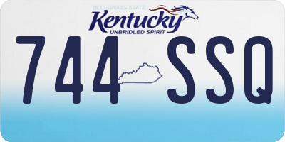 KY license plate 744SSQ