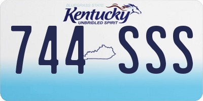 KY license plate 744SSS