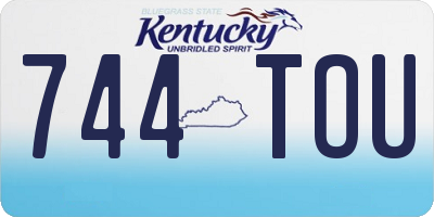 KY license plate 744TOU