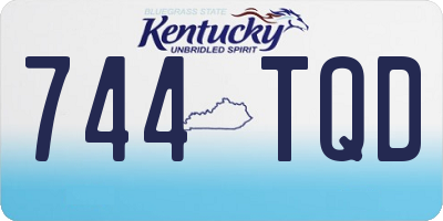 KY license plate 744TQD
