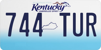 KY license plate 744TUR