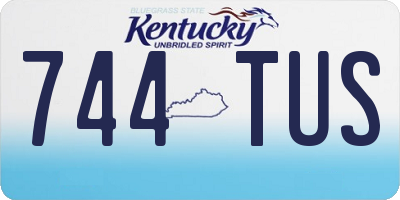 KY license plate 744TUS